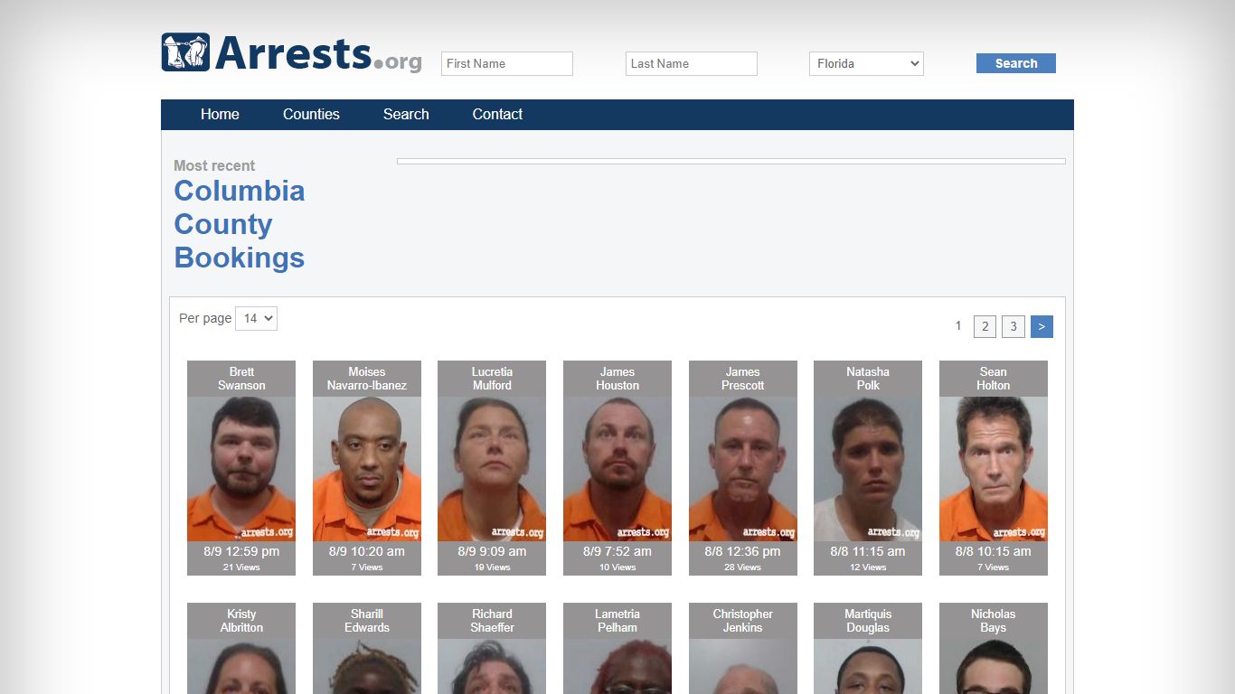 Columbia County Arrests and Inmate Search